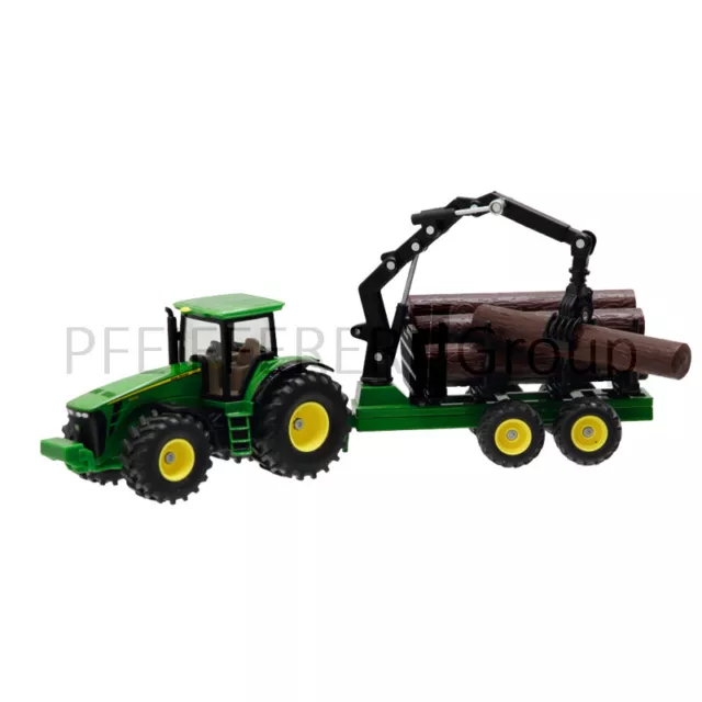 Siku Farmer 1:50 John Deere 8430 mit Forstanhänger