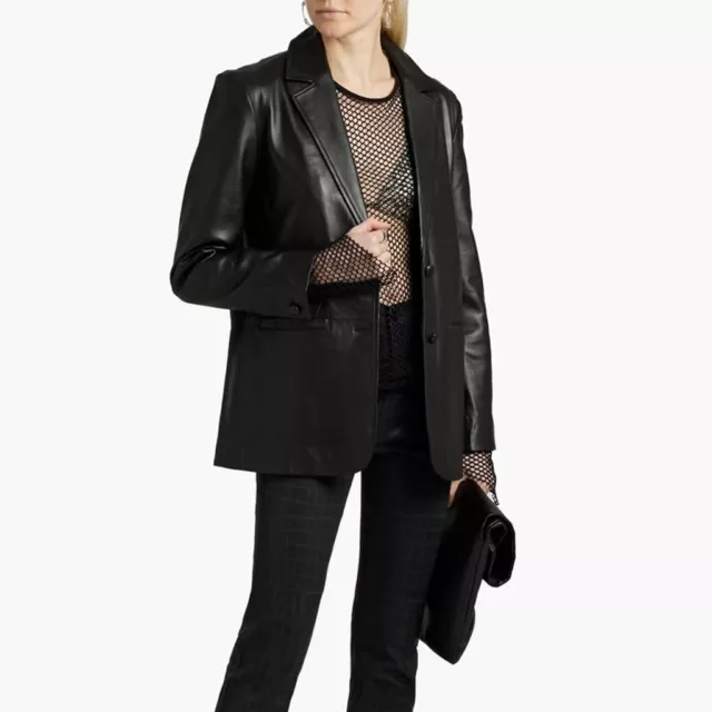 Da Donna Nero Premium Pelle Corporate Giacca IN Pelle Perfecto Au