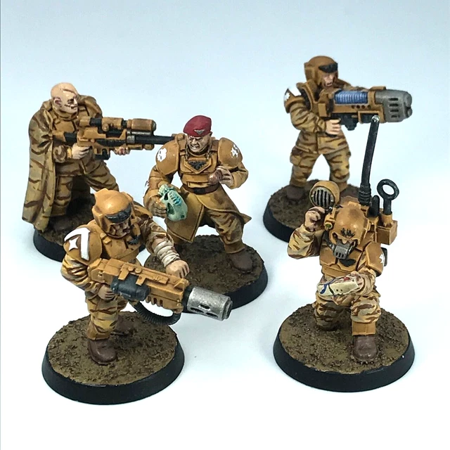 Cadian Company HQ Imperial Guard - Painted - Warhammer 40K C3159