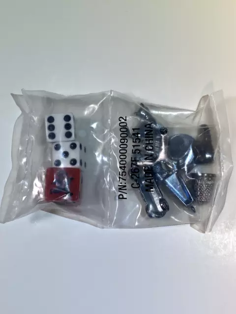 NEW Monopoly Replacement Pieces Red Speed Die & Tokens Sealed Cat Dog Car Ship