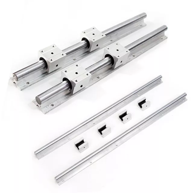 2x SBR20 Linear Rail Guide 1000mm Slide Shaft Rod Kit + 4X SBR20UU Bearing Block