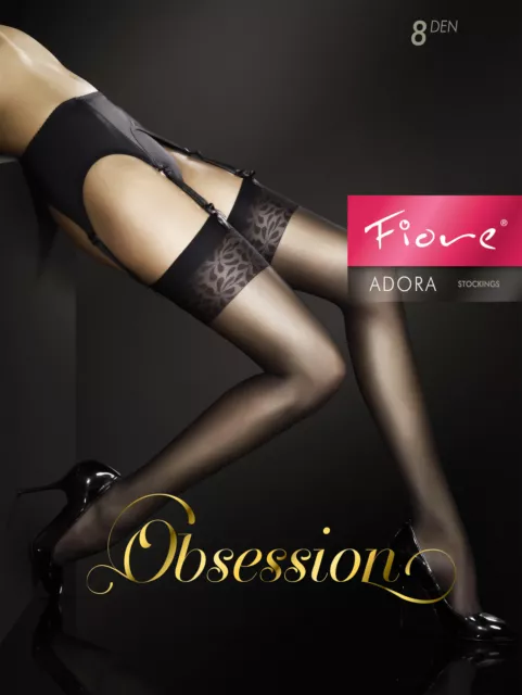 FIORE Adora Luxury Super Fine 8 Denier Sheer Stockings - Available in 3 Colours