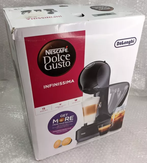 DeLonghi Nescafé Dolce Gusto Infinissima Pod Coffee Machine 1.2L Tank -Black