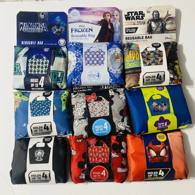 Choose Disney Star Wars Marvel Reusable Grocery XL Shopping Bag Tote 23" x 16.5"
