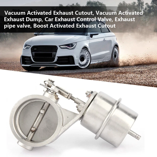 Car Exhaust Control Valve Boost Vacuum Activated Exhaust Cutout/Dump 2in Close