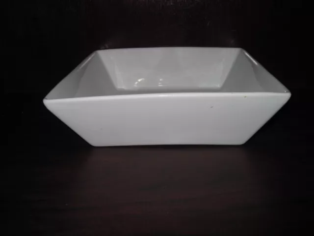 Fitz & Floyd China Everyday White Pattern Square Porcelain Serving Bowl Dish 9x9