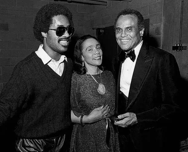 Stevie Wonder Coretta Scott King Harry Belafonte Mlk Gala 1982 OLD PHOTO 1