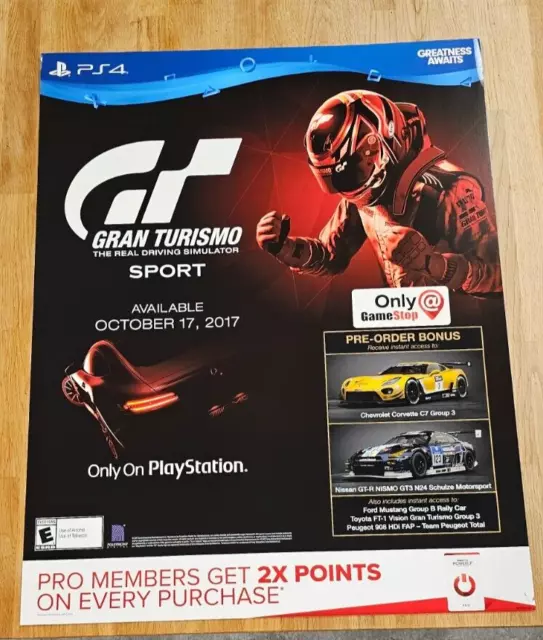 2004 Gran Turismo 4 The Real Driving Simulator PS2 PS3 PSP Rare Poster  58x39cm .