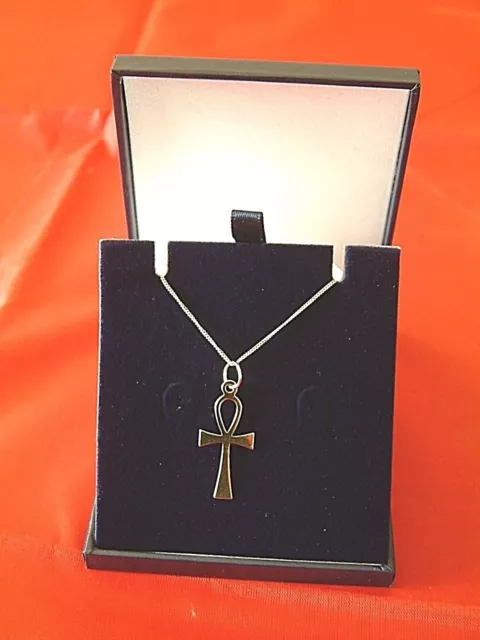 9Ct  Gold Ladies Ankh And Curb Chain  Fully Hallmarked Uk Made