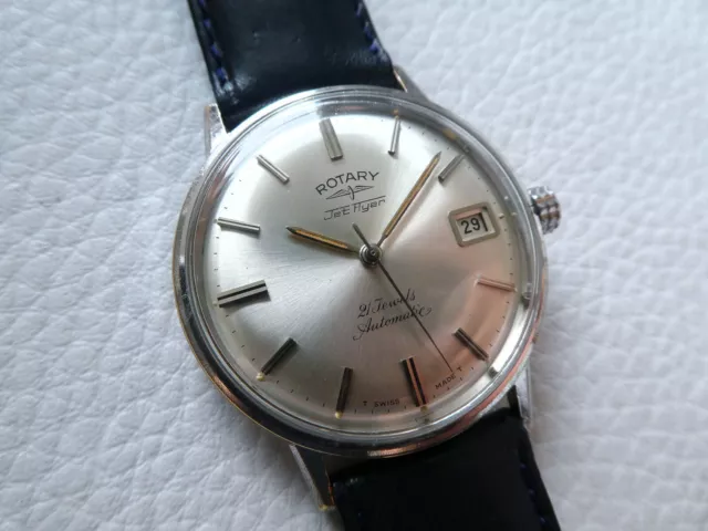 Wow! Beautiful Rare Vintage ROTARY Jet Flyer Automatic Men's dress watch 1960's!