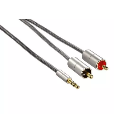 3.5 Mm Stereo Jack Plug - 2 Rca Sockets, 2 M. Hama Adapter Cable,