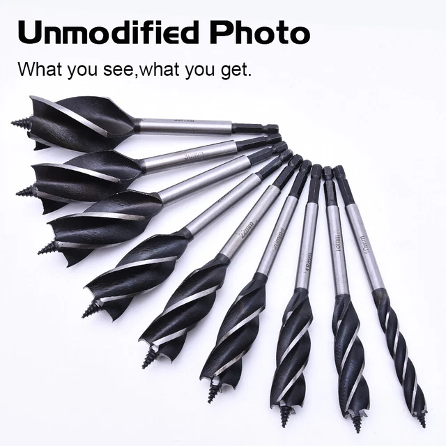 High-Carbon Steel Fast Cut Wood Auger Wood Drill Bit Tool Set Alloy 10mm - 35mm