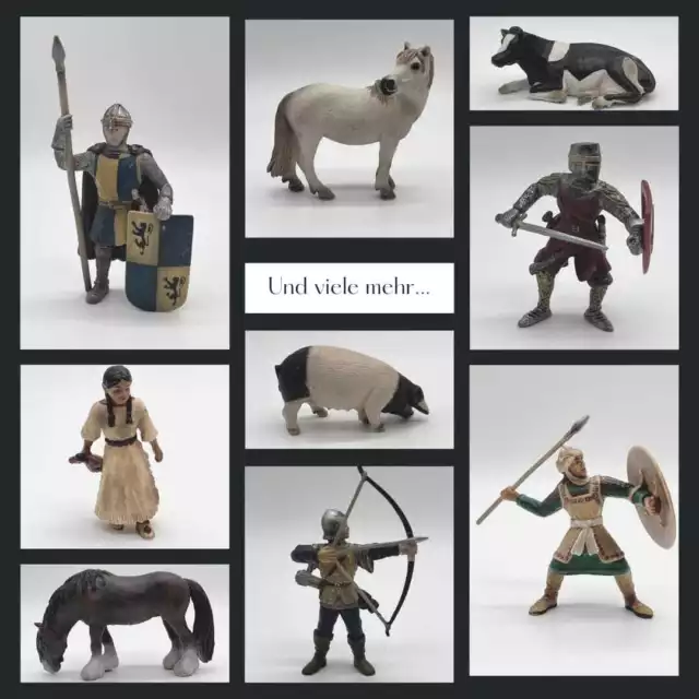 Schleich Figuren Ritter Pferde Soldaten Tiere Mittelalter Orient Bauernhof