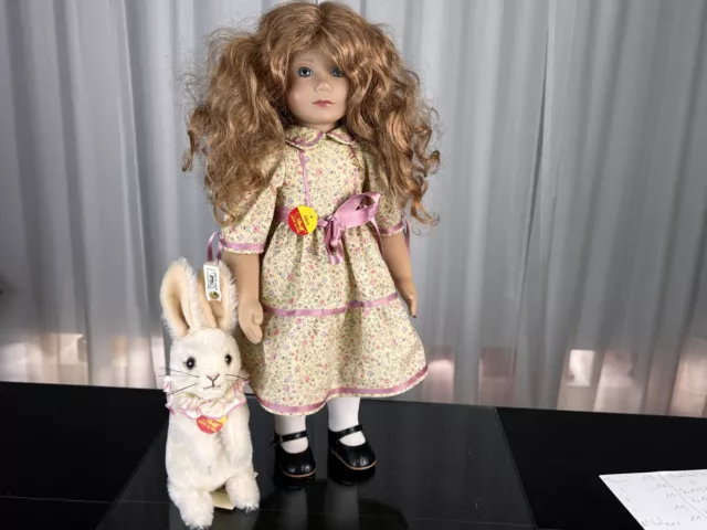 Steiff  Puppe -  Alice mit Hase im Wunderland 46 cm - Top Zustand 3