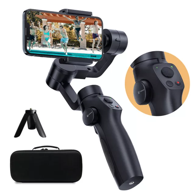 Smooth 3-Achsen Gimbal Stabilisator für iPhone Handy Smartphones mit Stativ +Bag 2