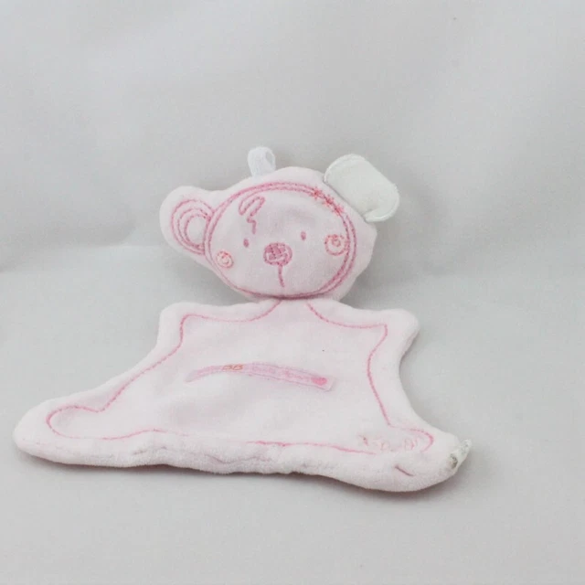 Doudou plat ours rose Mon BB tout doux ABSORBA - 20924