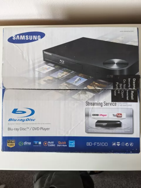 Samsung BD-F5100 Networking Blu-ray & DVD Player With Box And Manual Never Used