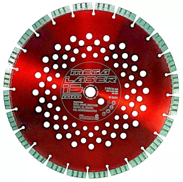 Diamantscheibe 350 Beton MEGA LASER | 15mm Turbosegment Diascheibe