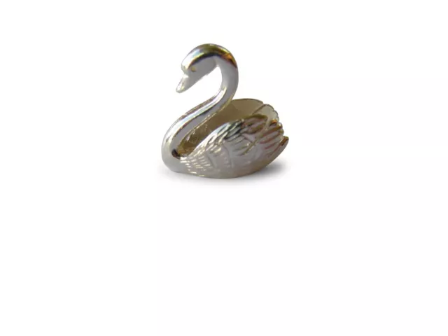 Silver Swan Model.  Hallmarked Sterling Silver Model Of A Swan Made In England