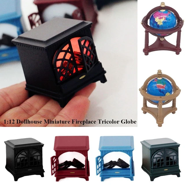 Globe Christmas Simulated Firewood Miniature Fireplace Dollhouse Decoration