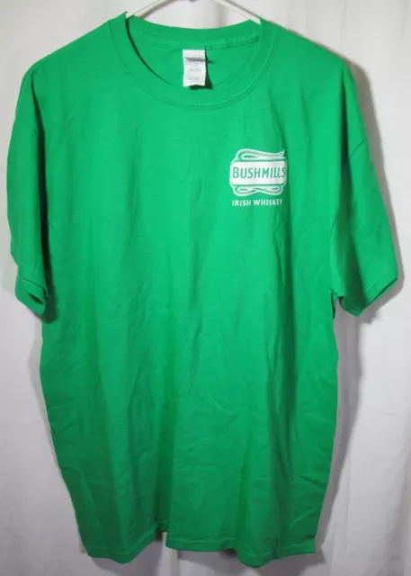 Bushmills Irish Whiskey Men's T-Shirt Size Large Bright Green Never Worn