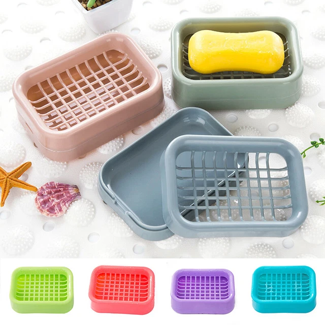 NEW Soap Holder Dish Bathroom Shower Storage Plate Stand Box Container Tray Case