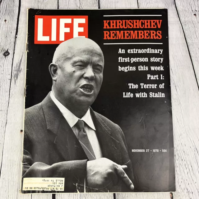 LIFE Magazine November 27 1970 - Khrushchev Remembers - Vol 69 No 22 Vintage