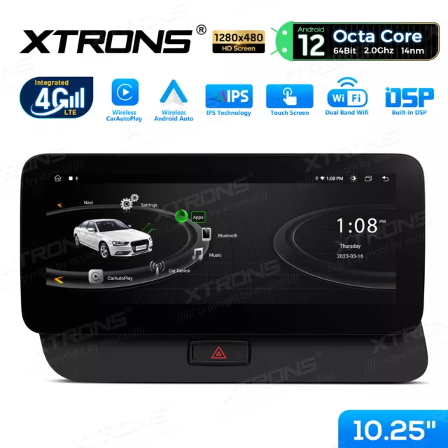 10.25" Android 12 8Core 32GB Car GPS Stereo Nav 4G WIFI FM For Audi Q5 2009-2017