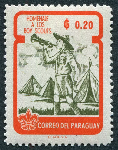 PARAGUAY 1962 20c SG987 nuovo di zecca MH FG Boy Scouts Scout Bugler #B01