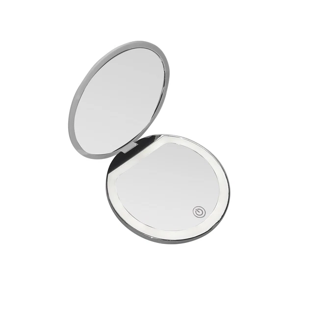 2X Espejo Cosmético LED Maquillaje 3 Modo de Iluminación Recarga Mini para Mujer Paquete de 2