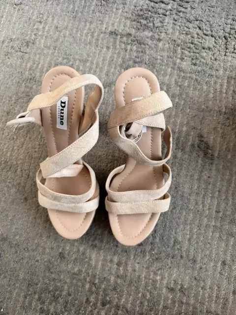 DUNE NUDE SANDALS Dune Shoes Size 4 EU 37 Pink Low Heel