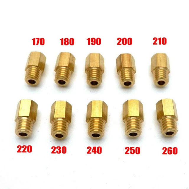 Set Carburatore Ugello Principale 10 Pezzi Accessori Moto Nuovi Alta Qualità