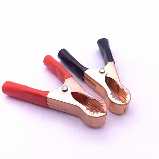 2/10/20 Pcs 50A Car Battery Alligator Clip Test Terminal Clamps Red Black