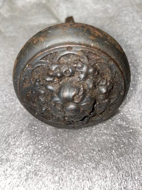 Beautiful Antique Large  Yale And Towne Cast Iron  Door Knob Victorian Eastlake