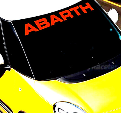 Adesivo Fiat Punto Panda 500 Abarth Fascia Parasole  Lunotto Anteriore Arancione
