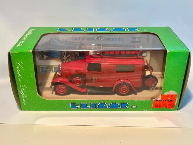 Camion Citroën Type H Pompiers Eligor 1/43 - Pont L'Evêque - Occasion (Boîte OK)