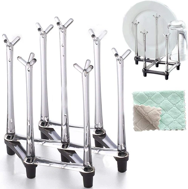 Retractable Cup Drying Rack Sports Bottle Drainer Stand 2.1"D x 6.7"W x 7.6"H
