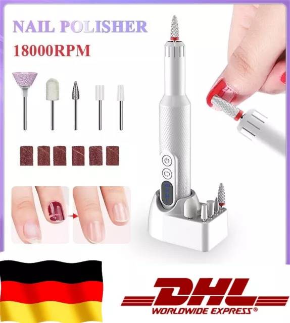 15 in 1 Profi Nagelfräser Elektrische Nagelfeile Nagelfraser Nail Maniküre Set