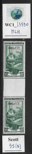 WC1_13590. ITALY: TRIESTE FTT. 10 L gutter pair 1950 ITALY @ WORK. Scott 95. MLH