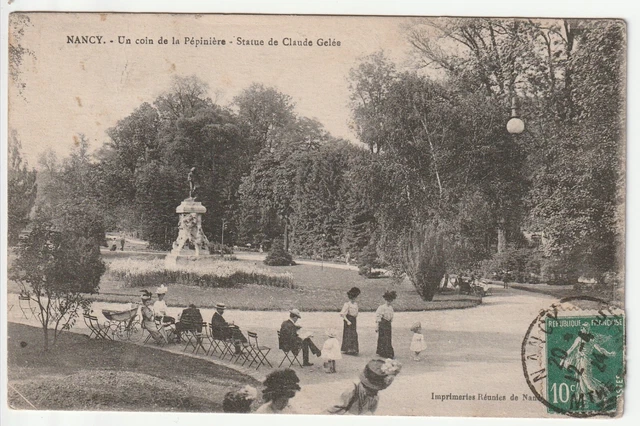NANCY - CPA 54 - LA PEPINIERE - allée de la statue de Claude Gelée
