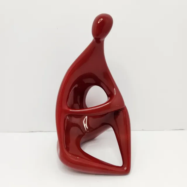 Vintage Zsolnay Red Eosin Sitting Figurine By János Török MCM