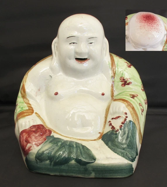 STATUE DIEU BOUDDHA EN PORCELAINE DE CHINE chinois début XXè siècle