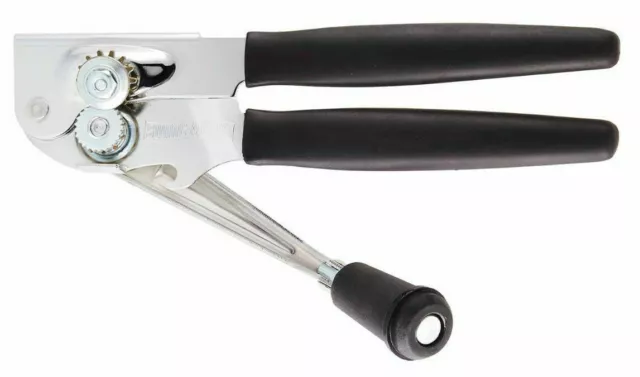 KitchenCraft Swing Away Crank Turn Can Opener Black - Comfort Grip - Large Crank