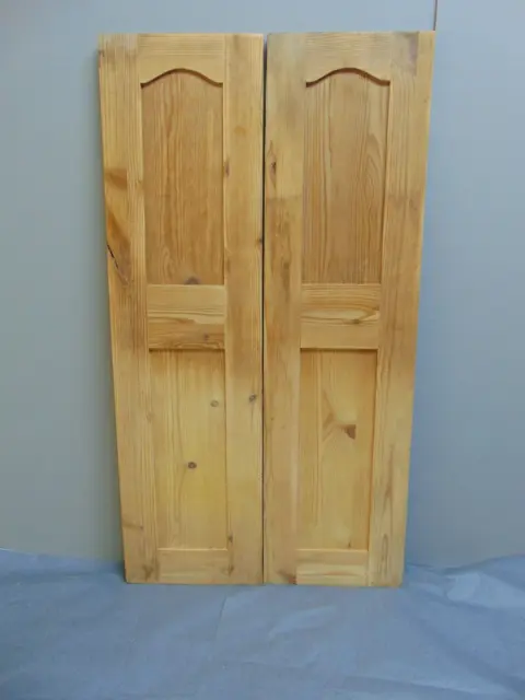 Pair Pine Victorian Alcove Cupboard Doors ref 107D 4