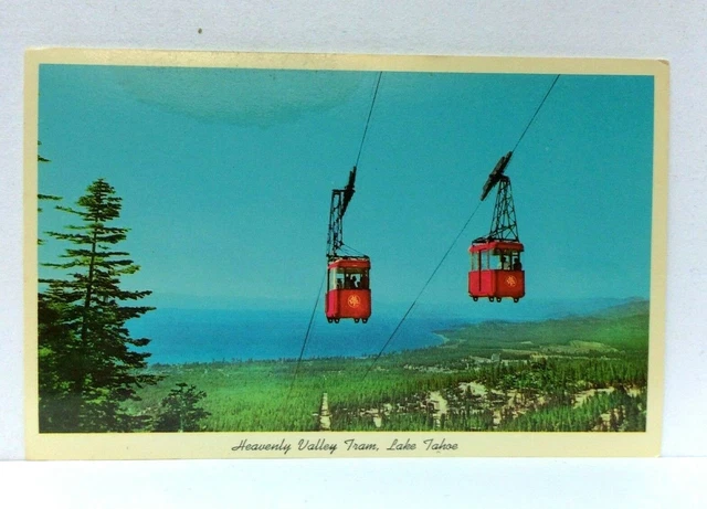 Lake Tahoe California CA Heavenly Valley Tram Postcard