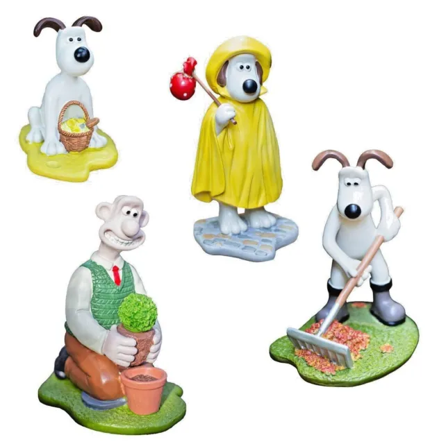 Wallace and Gromit Aardman Figures Official Garden Decor Gnomes Red Nose Day
