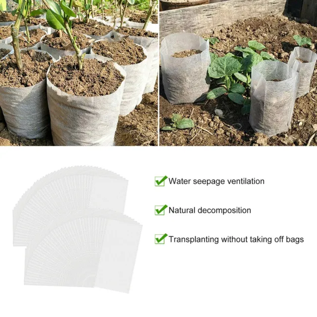 Growing Plant Pots Indoor Non-woven Fabric Grow Bag Fabric Seeding Bags (S) FS2#