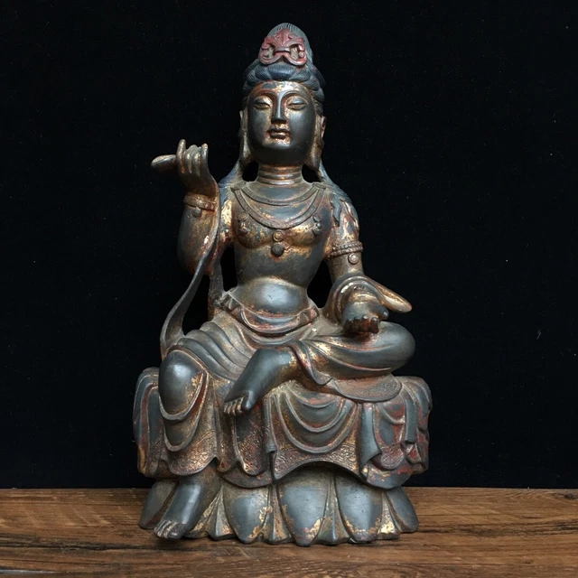 Chinese Exquisite Handmade Guanyin Bronze Statue