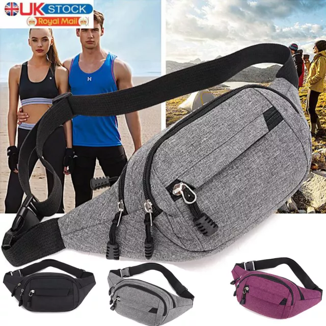 Waist Bum Bag Men Women Canvas Fanny Pack Travel Money Belt Pouch Wallet NEW