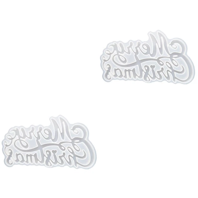 Set of 2 Weiß Kieselgel Anhänger Silikonform Kind Handgefertigtes